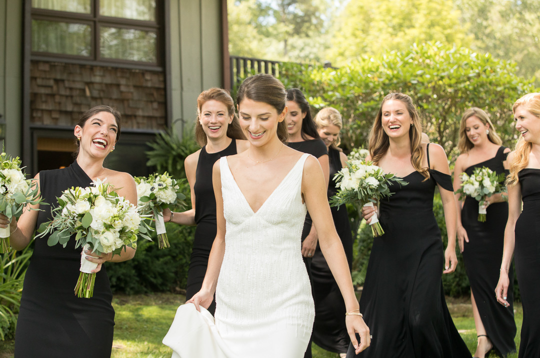 Bride and Bridesmaids Linville Wedding