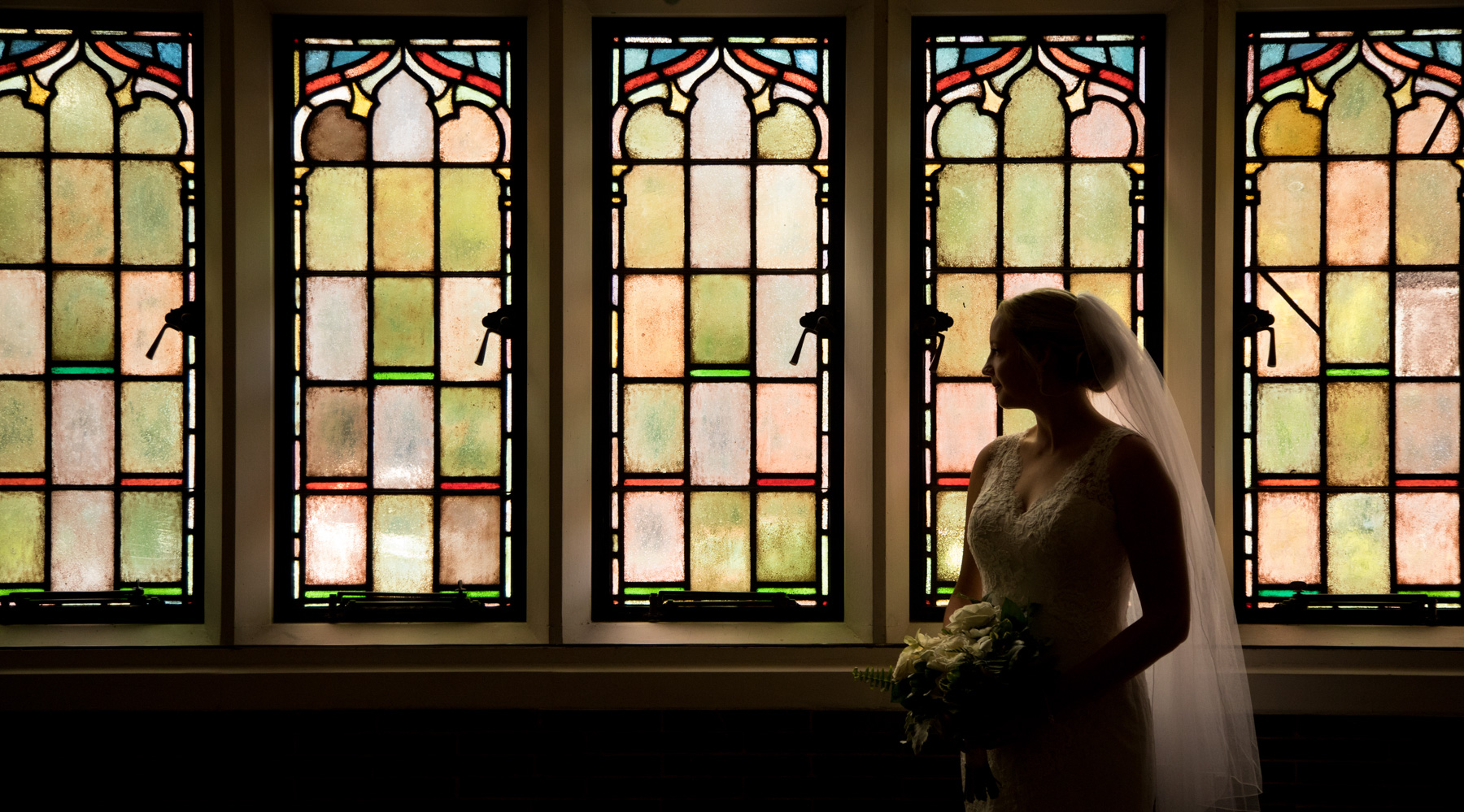 Bride Portrait Reynolda Presbyterian