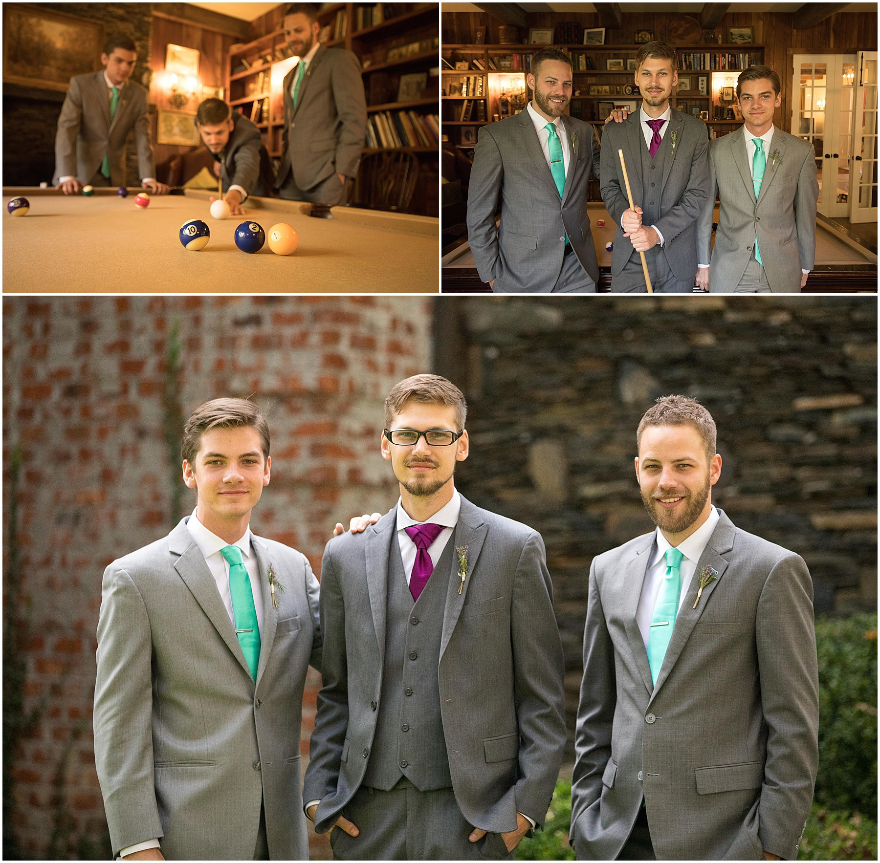 Twickenham House Wedding Groom with Brothers