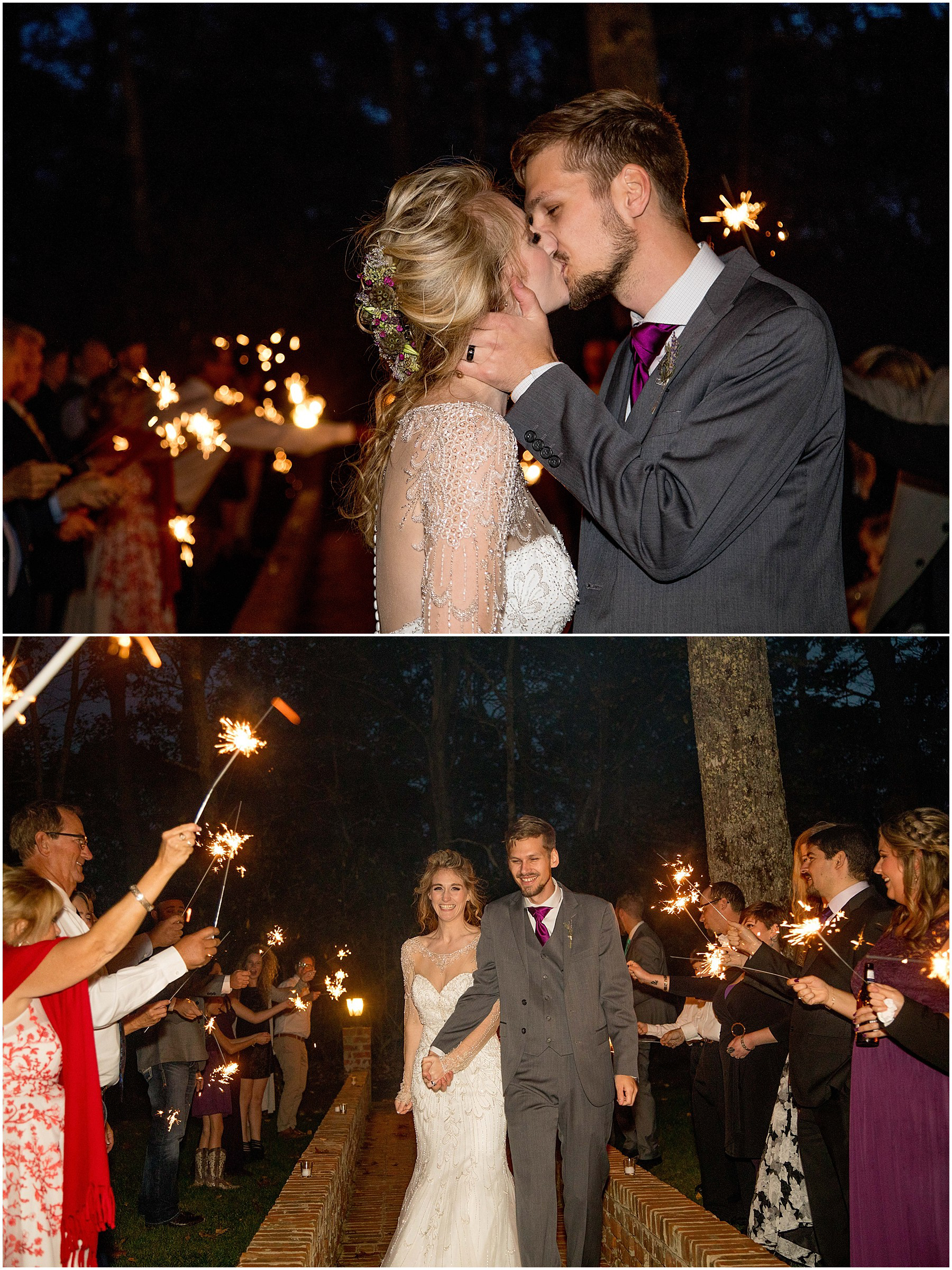 Twickenham House Wedding Photographers Sparkler Exit